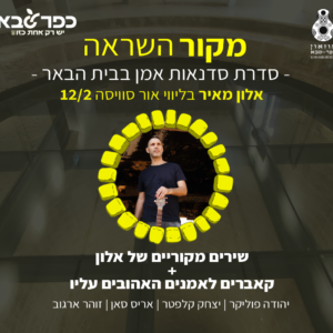 אלון מאיר סדנת אמן 12/2 בבית הבאר